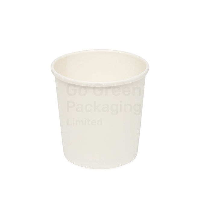 12oz Soup & Food White Kraft Containers-  90mm - 500pcs