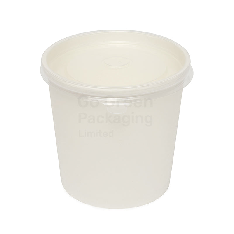 26oz Soup & Food White Kraft Containers-  116mm - 500pcs