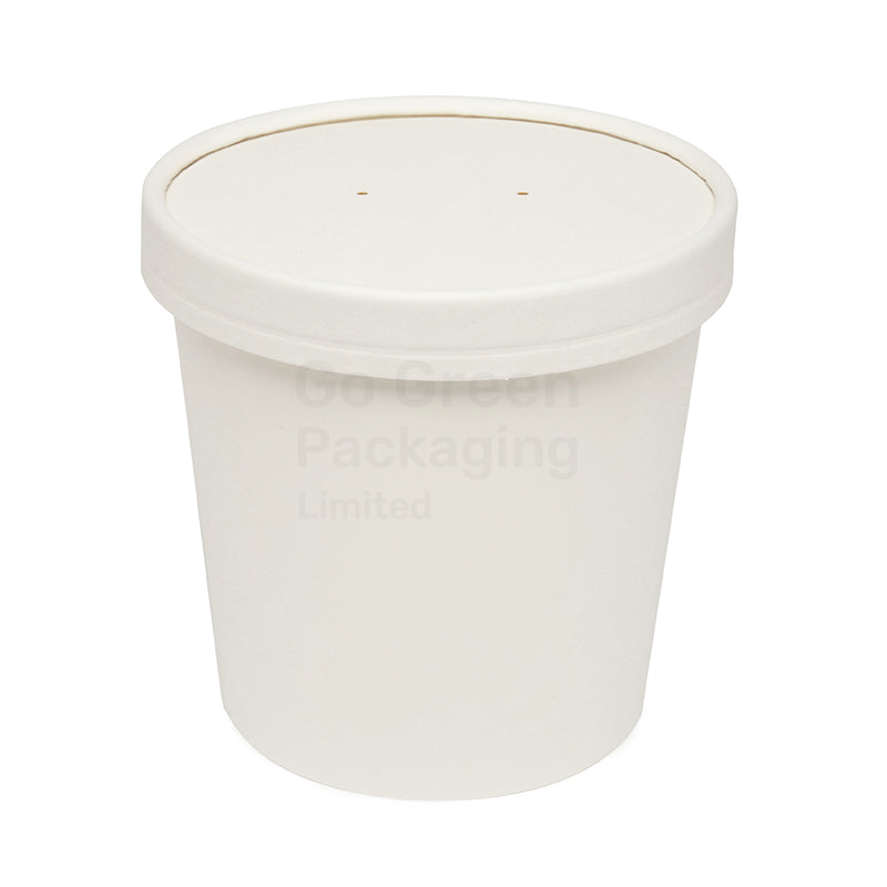 26oz Soup & Food White Kraft Containers-  116mm - 500pcs