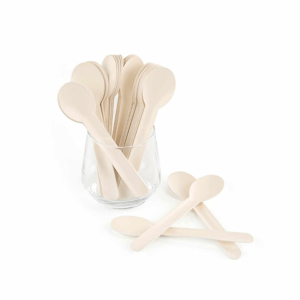 Compostable Paper Spoons - Pack of 100