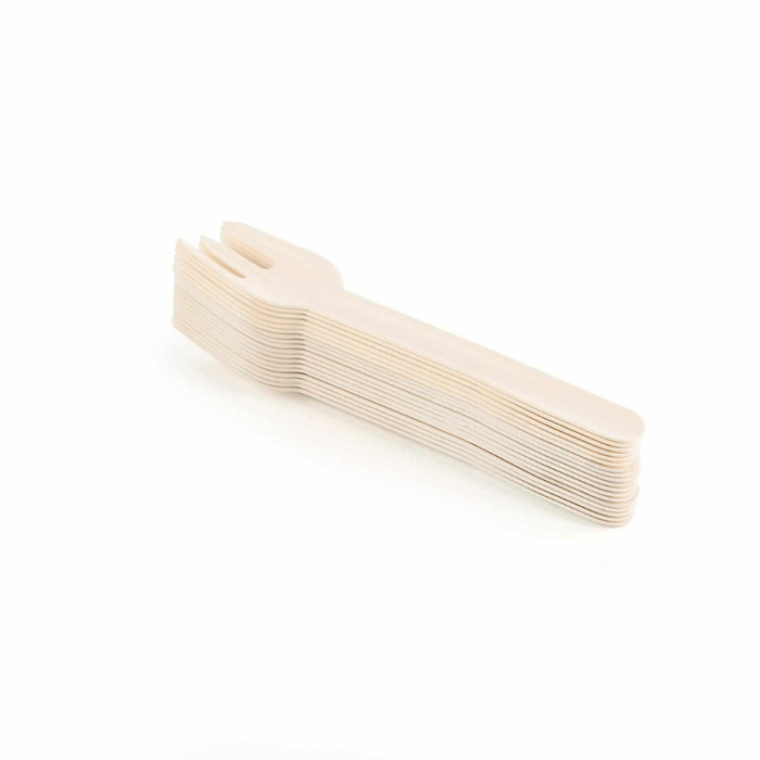 Compostable Paper Forks - Pack of 100