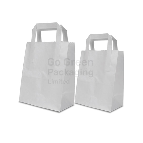 Takeaway White Paper Carrier bags