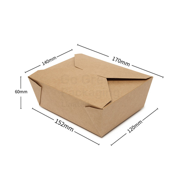 No 8A. Kraft Deli Takeaway Boxes 1050ml - 300pcs