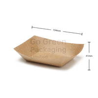 Kraft Street food trays, eco friendly, recyclable