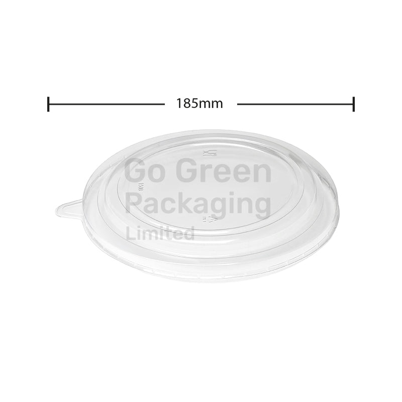 Large Clear PET Lids for 1300ml Kraft Takeaway Bowls -  300pcs