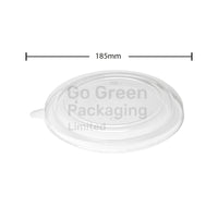 Large Clear PET Lids for 1300ml Kraft Takeaway Bowls -  300pcs