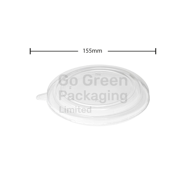 Clear PET Lids for Round Takeaway Bowls - Fits 500ml, 750ml, 1000ml -300pcs