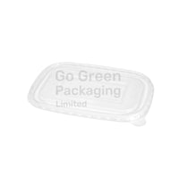 Clear PET Lids for Rectangular Takeaway Containers - 300pcs