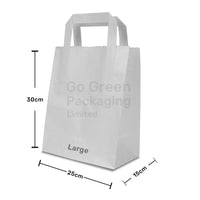 Takeaway White Paper Carrier bags