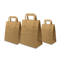 Takeaway Kraft Brown Paper Carrier Bags