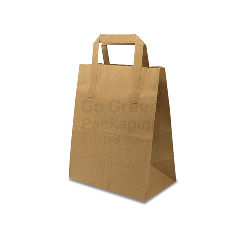 Takeaway Kraft Brown Paper Carrier Bags