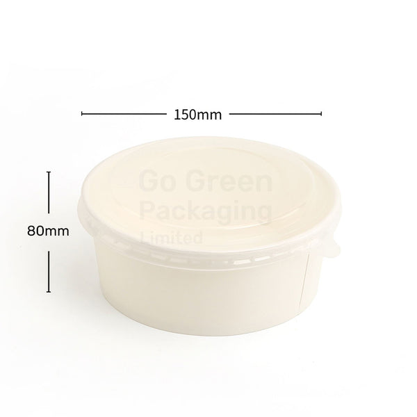 NEW 1000ml White Round Bowls - 300pcs