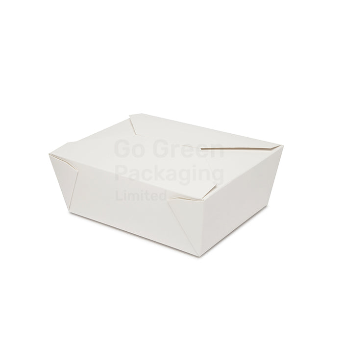 No 8A. White Kraft Deli Takeaway Boxes 1050ml - 300pcs