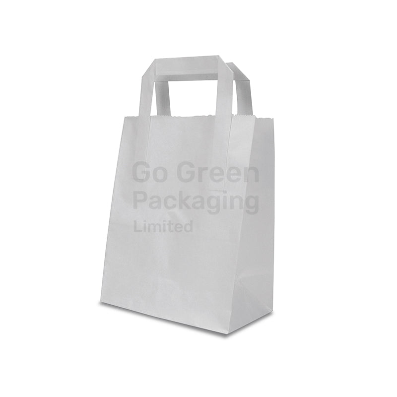 Takeaway White Paper Carrier bags