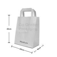 Takeaway White Paper Carrier bags