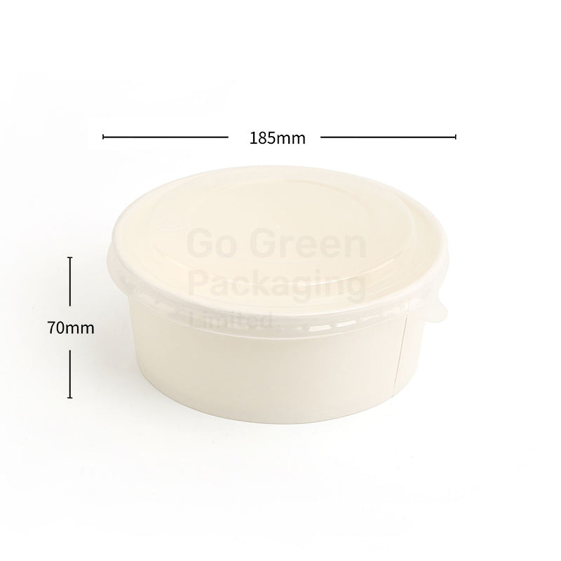 NEW Large 1300ml White Round Bowls - 200pcs